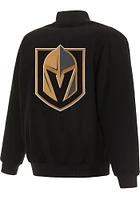 Mens Vegas Golden Knights Reversible Wool Heavyweight Jacket - Black