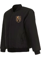 Mens Vegas Golden Knights Reversible Wool Heavyweight Jacket - Black