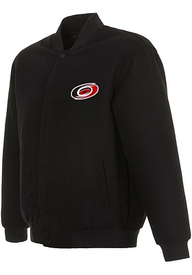 Mens Carolina Hurricanes Reversible Wool Heavyweight Jacket - Black