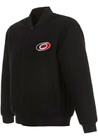 Mens Carolina Hurricanes Reversible Wool Heavyweight Jacket - Black
