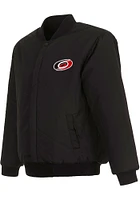 Mens Carolina Hurricanes Reversible Wool Heavyweight Jacket - Black