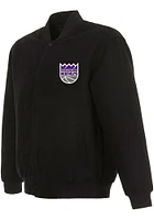 Mens Sacramento Kings Reversible Wool Heavyweight Jacket - Black
