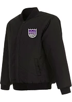 Mens Sacramento Kings Reversible Wool Heavyweight Jacket - Black