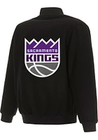 Mens Sacramento Kings Reversible Wool Heavyweight Jacket - Black