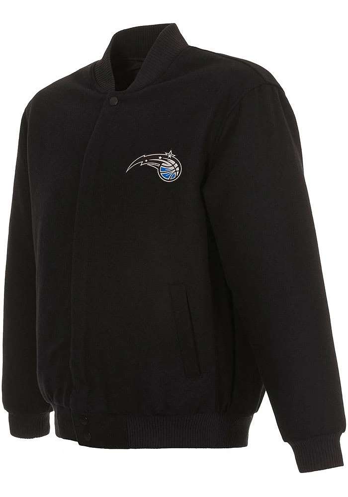 Mens Orlando Magic Reversible Wool Heavyweight Jacket - Black