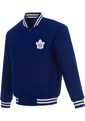 Mens Toronto Maple Leafs Reversible Wool Heavyweight Jacket - Blue