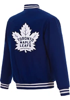 Mens Toronto Maple Leafs Reversible Wool Heavyweight Jacket - Blue