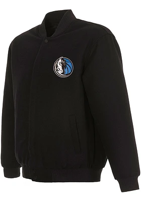 Mens Dallas Mavericks Reversible Wool Heavyweight Jacket - Black