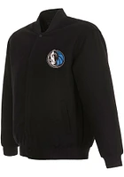 Mens Dallas Mavericks Reversible Wool Heavyweight Jacket - Black
