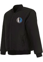 Mens Dallas Mavericks Reversible Wool Heavyweight Jacket - Black