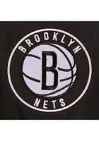 Mens Brooklyn Nets Reversible Wool Heavyweight Jacket - Black