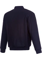 Mens Denver Nuggets Reversible Wool Heavyweight Jacket - Navy Blue