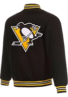 Mens Pittsburgh Penguins Reversible Wool Heavyweight Jacket - Black