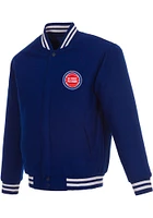 Mens Detroit Pistons Reversible Wool Heavyweight Jacket - Blue