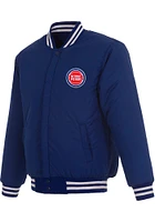 Mens Detroit Pistons Reversible Wool Heavyweight Jacket - Blue