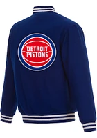 Mens Detroit Pistons Reversible Wool Heavyweight Jacket - Blue
