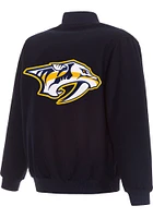 Mens Nashville Predators Reversible Wool Heavyweight Jacket - Navy Blue