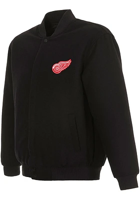 Mens Detroit Red Wings Reversible Wool Heavyweight Jacket - Black