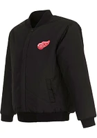 Mens Detroit Red Wings Reversible Wool Heavyweight Jacket - Black