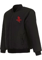 Mens Houston Rockets Reversible Wool Heavyweight Jacket - Black