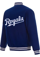 Mens Kansas City Royals Reversible Wool Heavyweight Jacket - Blue