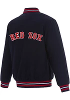 Mens Boston Red Sox Reversible Wool Heavyweight Jacket - Navy Blue