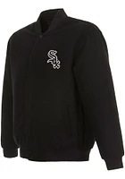 Mens Chicago White Sox Reversible Wool Heavyweight Jacket - Black