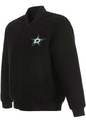 Mens Dallas Stars Reversible Wool Heavyweight Jacket - Black