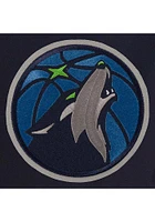 Mens Minnesota Timberwolves Reversible Wool Heavyweight Jacket - Navy Blue