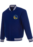 Mens Golden State Warriors Reversible Wool Heavyweight Jacket - Blue