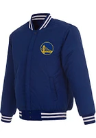 Mens Golden State Warriors Reversible Wool Heavyweight Jacket - Blue