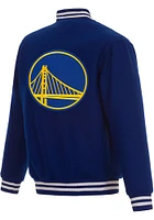 Mens Golden State Warriors Reversible Wool Heavyweight Jacket - Blue
