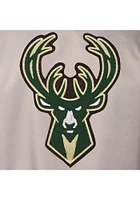 Milwaukee Bucks Mens Grey Poly Twill Medium Weight Jacket
