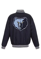Memphis Grizzlies Mens Navy Blue Poly Twill Medium Weight Jacket