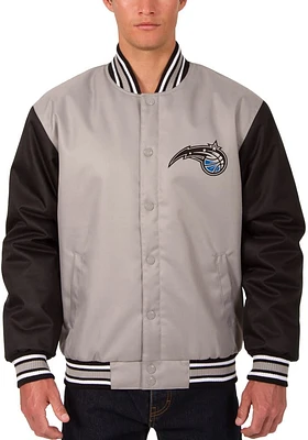 Orlando Magic Mens Grey Poly Twill Medium Weight Jacket
