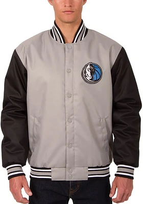 Dallas Mavericks Mens Grey Poly Twill Medium Weight Jacket