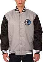 Dallas Mavericks Mens Grey Poly Twill Medium Weight Jacket