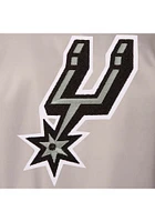 San Antonio Spurs Mens Grey Poly Twill Medium Weight Jacket