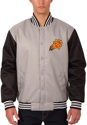 Phoenix Suns Mens Grey Poly Twill Medium Weight Jacket