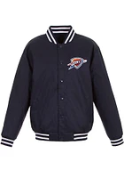 Oklahoma City Thunder Mens Navy Blue Poly Twill Medium Weight Jacket