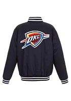 Oklahoma City Thunder Mens Navy Blue Poly Twill Medium Weight Jacket