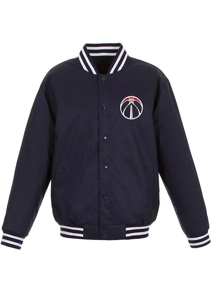Washington Wizards Mens Navy Blue Poly Twill Medium Weight Jacket