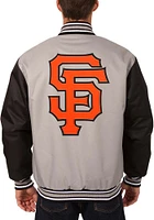 San Francisco Giants Mens Grey Poly Twill Medium Weight Jacket