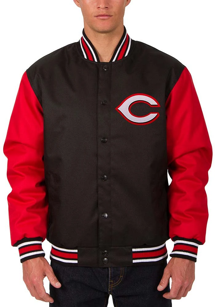 Cincinnati Reds Mens Poly Twill Medium Weight Jacket