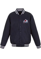 Colorado Avalanche Mens Navy Blue Poly Twill Medium Weight Jacket