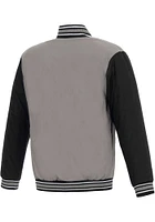 Anaheim Ducks Mens Grey Poly Twill Medium Weight Jacket