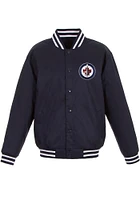 Winnipeg Jets Mens Navy Blue Poly Twill Medium Weight Jacket