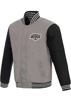 Los Angeles Kings Mens Grey Poly Twill Medium Weight Jacket