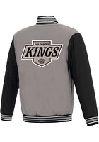 Los Angeles Kings Mens Grey Poly Twill Medium Weight Jacket