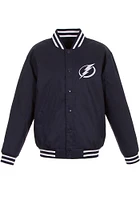 Tampa Bay Lightning Mens Navy Blue Poly Twill Medium Weight Jacket